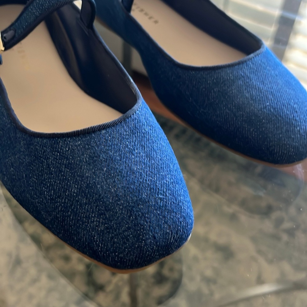 Marc Fisher LTD Navy Blue Flats Women's Size 9M Buckle Ballet Shoes - Picture 2 of 6